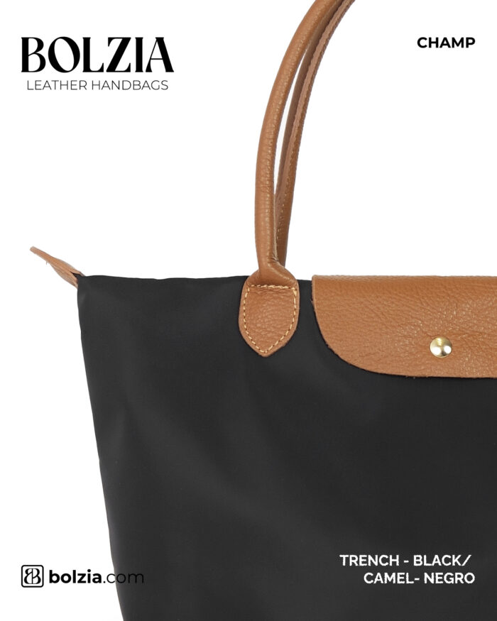 Tote Bag en lona y piel